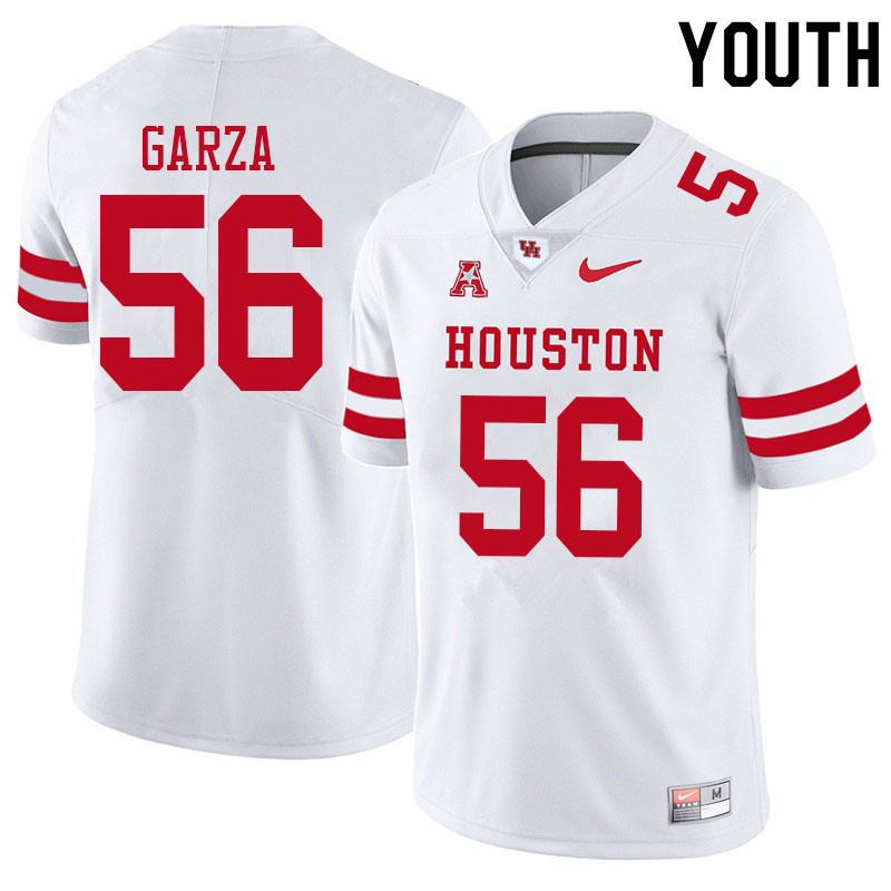 Youth #56 Jacob Garza Houston Cougars College Football Jerseys Sale-White